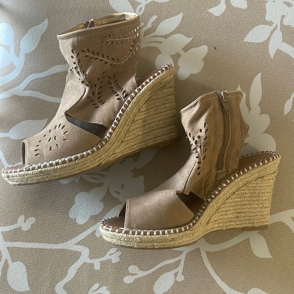 Sugar -  Open Toe ankle Wedges